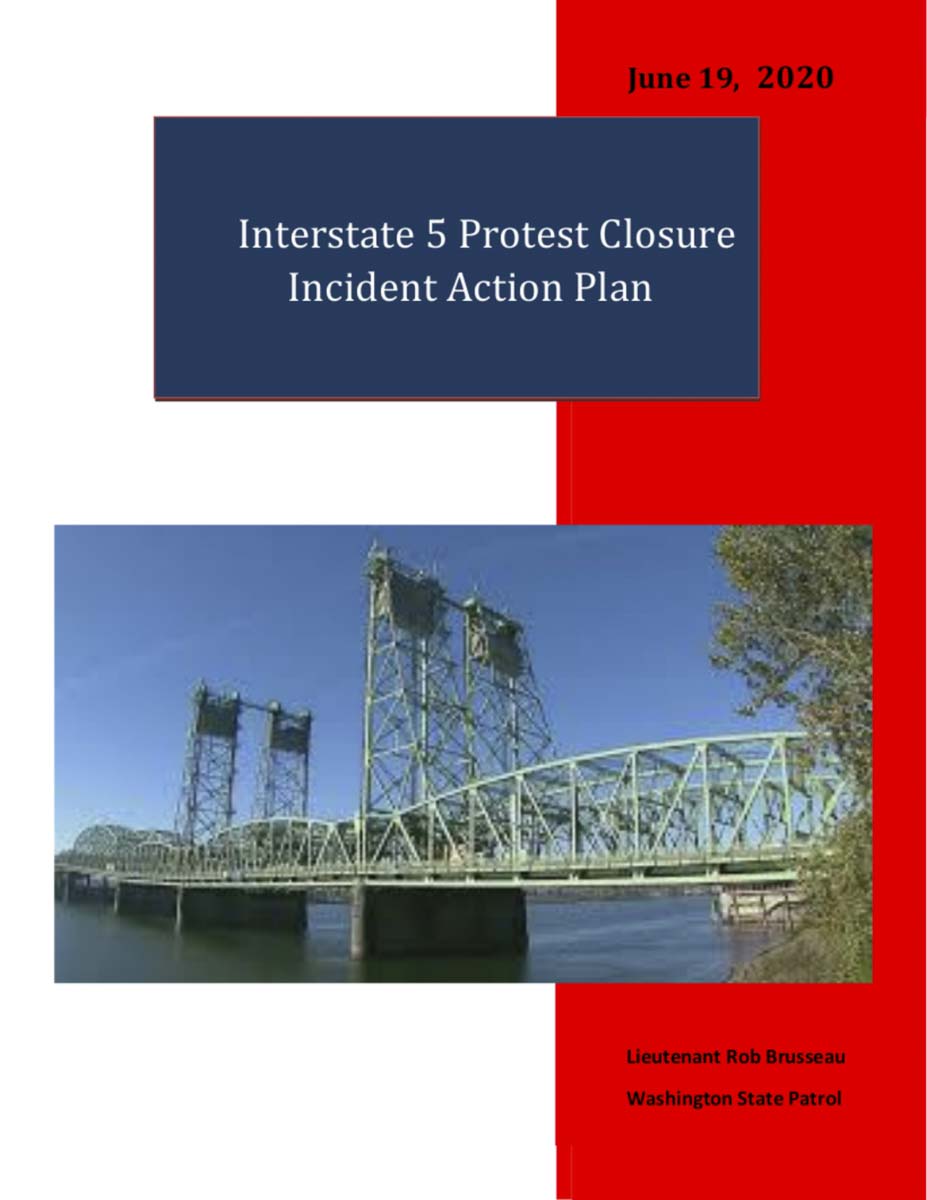 Interstate 5 Protest Closure Action Plan. Click to view PDF.