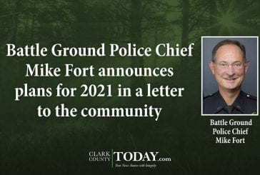 Battle Ground Police Chief Mike Fort announces plans for 2021 in a letter to the community