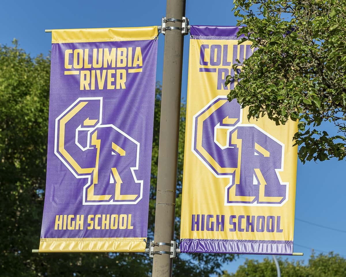 Staff and students have been working with area tribes to find a way to honor Native Americans and create a new logo at Columbia River High School, the home of the Chieftains. Photo by Mike Schultz