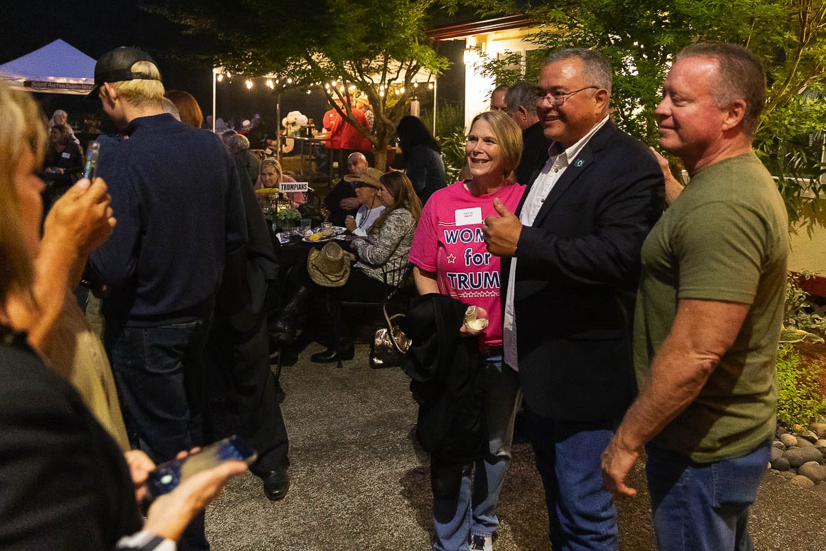 Republican Gubernatorial candidate Loren Culp made an appearance in Camas on Sept. 16. At least two Clark County elected officials were critical of other elected officials who didn’t wear masks during the event. Photo by Mike Schultz