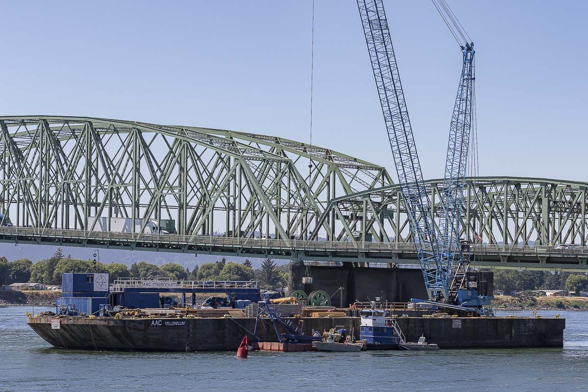The Interstate Bridge replacement project is among the many transportation projects the Southwest Washington Regional Transportation Council has funds budgeted for in the next three years. Photo by Mike Schultz