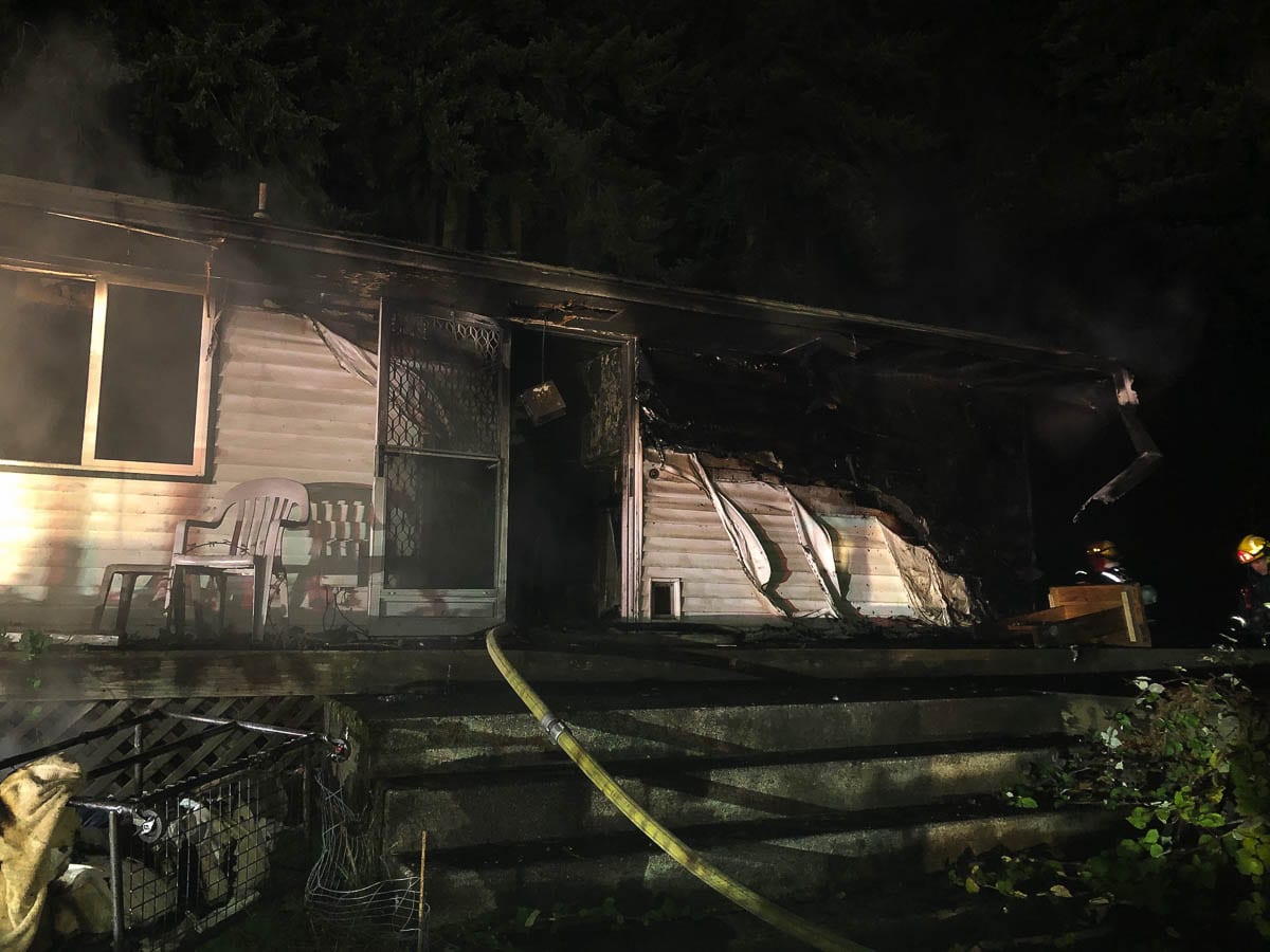 An unidentified occupant was pronounced dead after being removed from a Vancouver house fire Saturday. Photo courtesy of Vancouver Fire Department