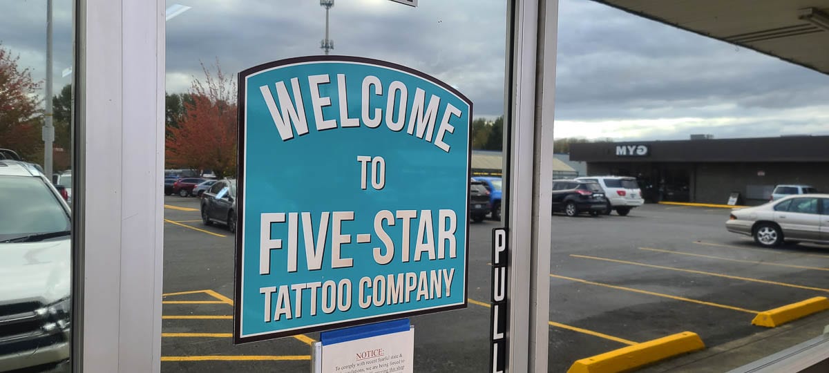 Five-Star Tattoo in Battle Ground and its customers have been known to give a lot during fundraisers. Photo by Paul Valencia