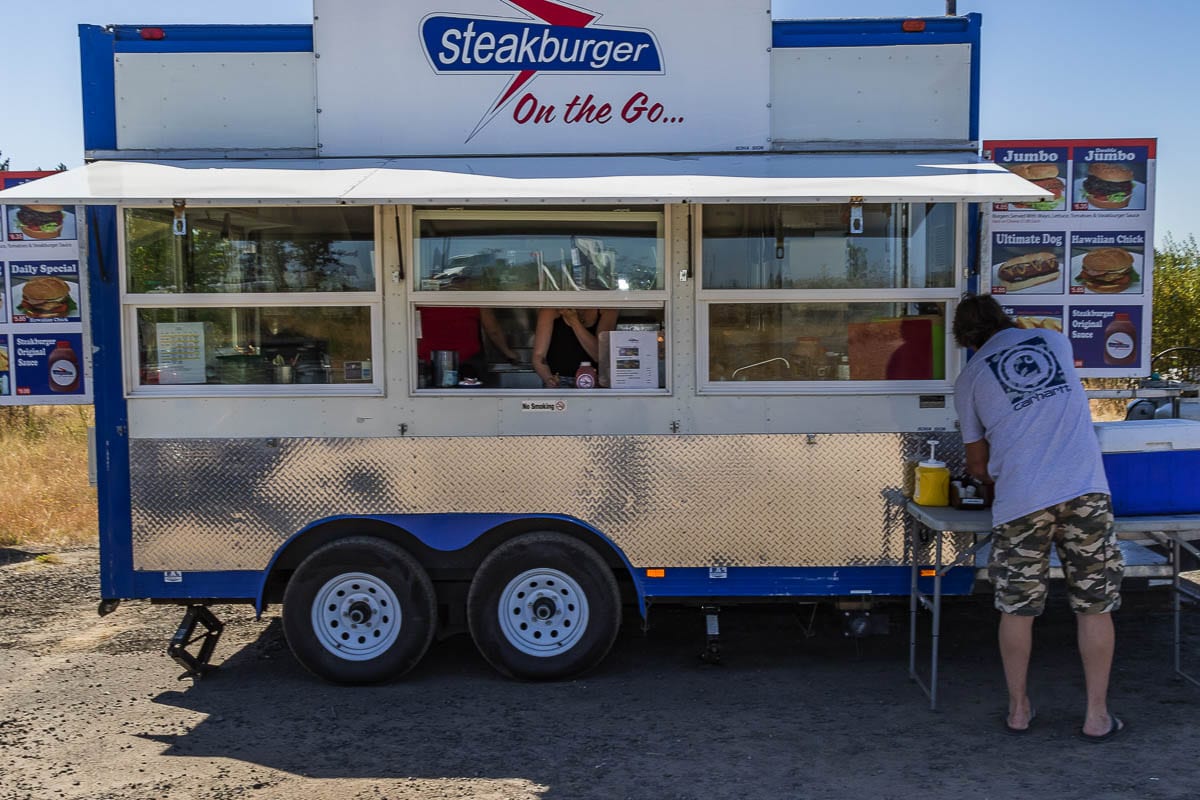 The Steakburger Food Truck moves between locations each week, but was shut down for a short time during the pandemic. Photo by Mike Schultz