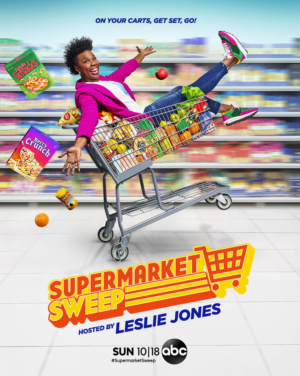 Comic actor and writer, and former Saturday Night Live star, Leslie Jones is the host of ABC’s revival of Supermarket Sweep. Photo courtesy ABC