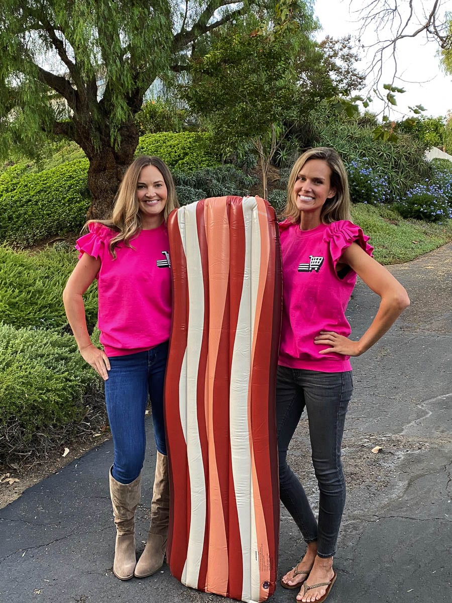 Lois Arbogast (left) and Julia Warren, neighbors living near San Diego, Calif., teamed up to compete in ABC TV’s revival of Supermarket Sweep. Warren is a former Clark County resident, a 2003 graduate of Skyview High School. Their episode airs Sunday night. Photo courtesy Warren family.