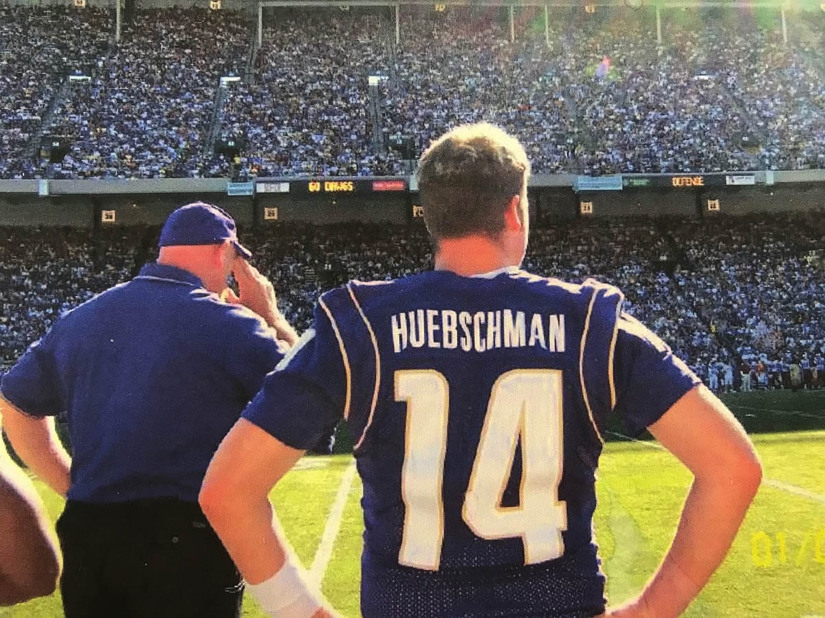 Ben Huebschman says being on the sideline for Washington Husky games, even as a walk-on, was special. Photo courtesy Ben Huebschman
