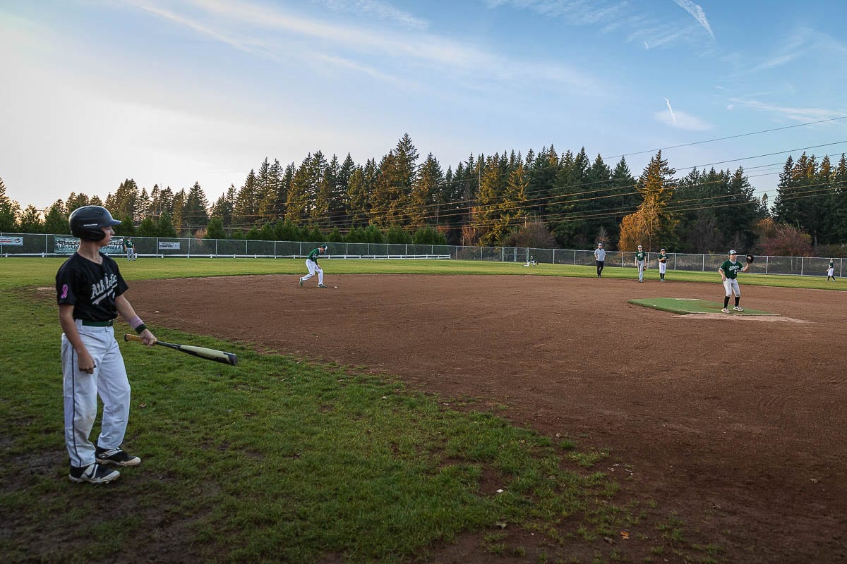 The Greenberry Athletics, a club for youth baseball and softball based in Camas, has its own field. Jason Pond built the field on his property. Photo by Mike Schultz