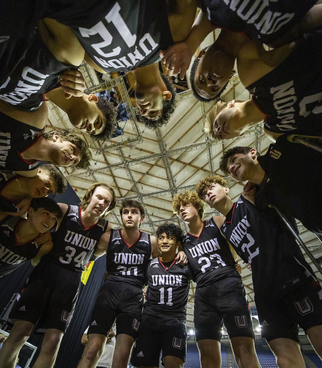 The Union boys basketball team took home the third-place trophy, playing on the final day of the last WIAA-sanctioned postseason of 2020. Photo courtesy Heather Tianen