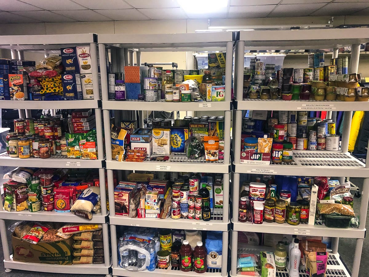 In addition to providing the FCRC with enough supplies for Winter Break boxes, the food drive restocked the organization's food pantry which provides free food for families in need throughout the year. Photo courtesy of Woodland School District