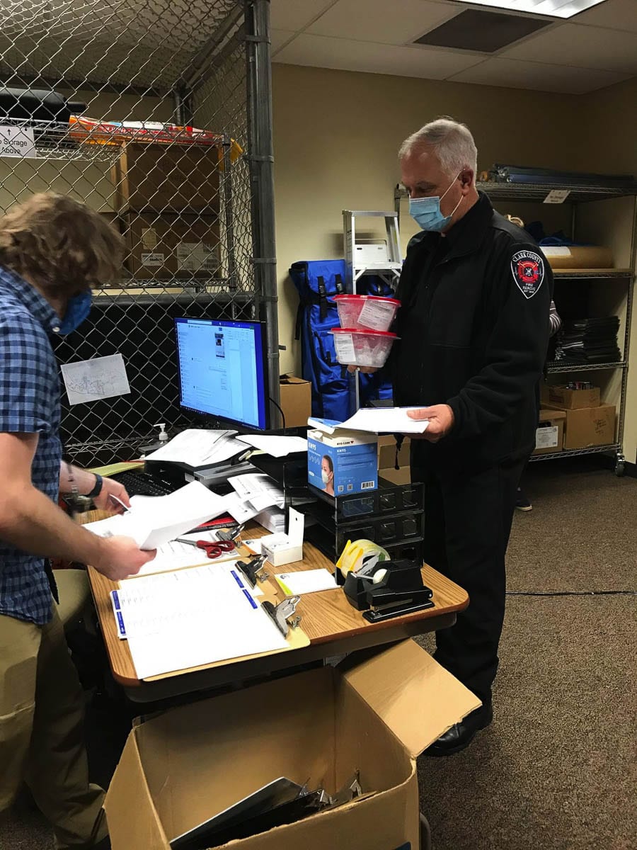 Paramedics with Clark-Cowlitz Fire and Rescue helped to administer more than 930 COVID-19 vaccinations at long-term care facilities in the area over two days last week. Photo courtesy Clark County Public Health