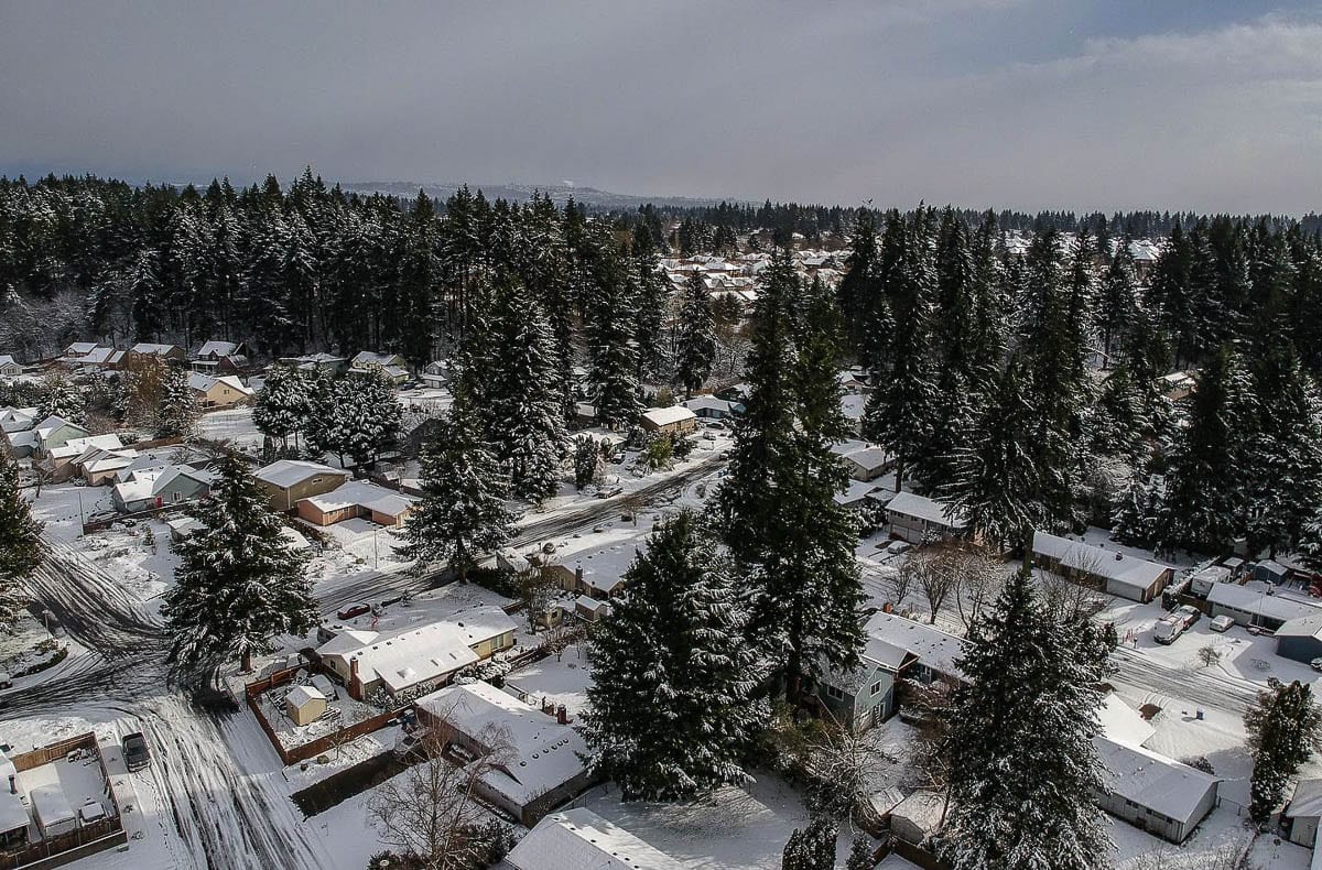 Snow blankets part of Vancouver during Jan. 2020. Photo by Jacob Granneman