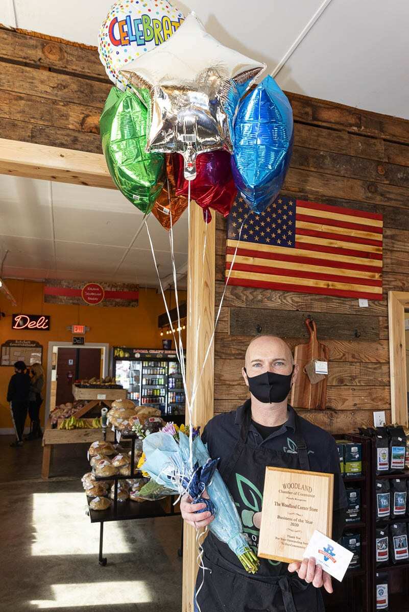 Anthony Kasziewicz supports nonprofits, veterans, and those in need. He chooses to carry local products at the Woodland Corner Store and believes in supporting local efforts. Photo courtesy of Woodland Chamber of Commerce