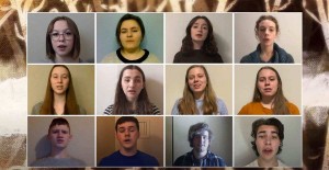Members of the Prairie Treble Choir sing together via video compilation for their spring concert. Photo courtesy of BGPS