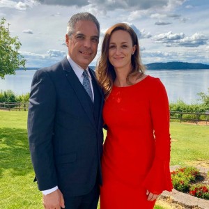 Dr. Raul Garcia and his wife Jessica as part of his campaign for Governor last May. He is an Emergency Room physician in Yakima. Photo Dr. Garcia
