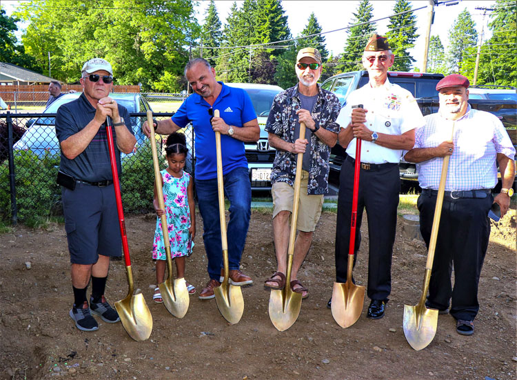 The Vancouver VFW will be getting a newly built pavilion courtesy of the Clark County Veterans Court Advisory Board thanks to a grant from the Cowlitz Tribe. Photo courtesy of Building Industry Association of Clark County