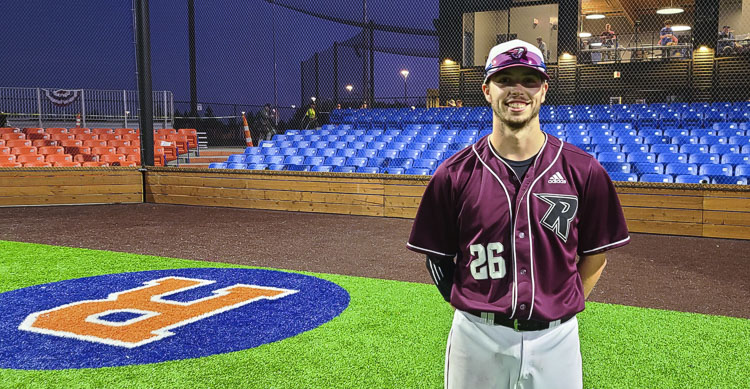 Tanner Jacques, a Skyview High School graduate who has one year of eligibility remaining at Linfield University, is thrilled to be playing summer ball with the Ridgefield Raptors. Photo by Paul Valencia