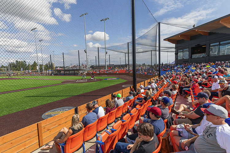 The Ridgefield Raptors are hosting a three-game set with the Portland Pickles beginning Tuesday at the Ridgefield Outdoor Recreation Complex. Photo by Mike Schultz