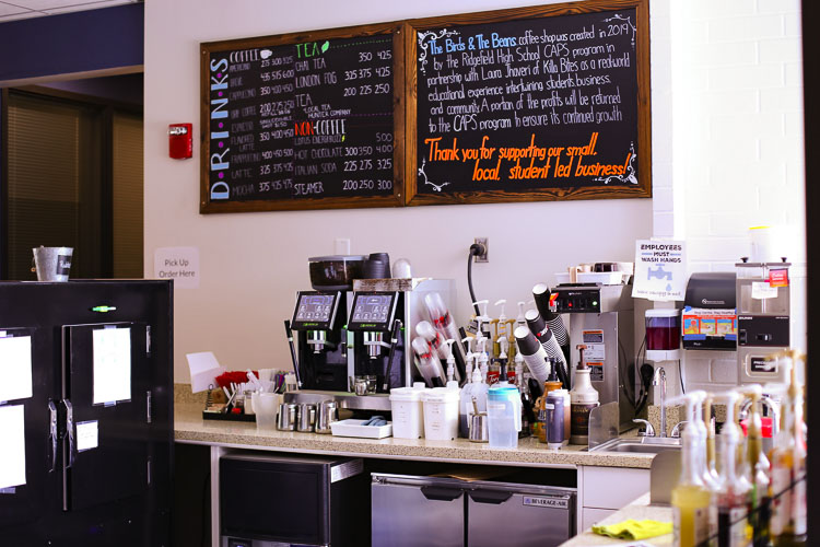 The hand-lettered menu reminds customers of the partnership between the Ridgefield School District and Killa Bites. Photo courtesy of Ridgefield School District