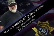 Memorial Service for CCSO Sergeant Jeremy Brown to be held Tuesday