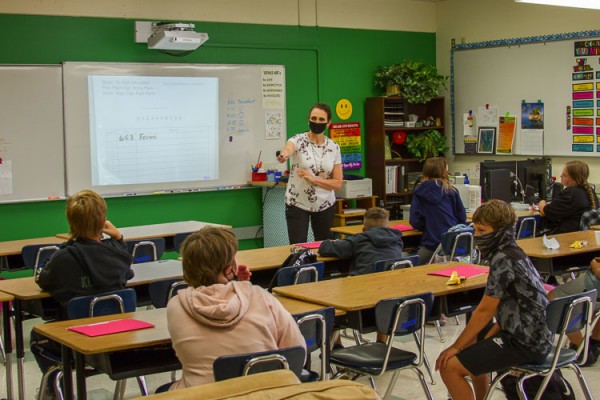 At Woodland Middle School, students focused on the fundamentals of mathematics and literacy. Photo courtesy of Woodland School District
