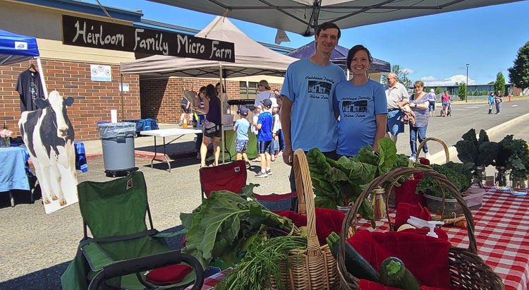 Brent and Cynthia Cheney were on hand representing Heirloom Family Micro Farm. Photo by Paul Valencia