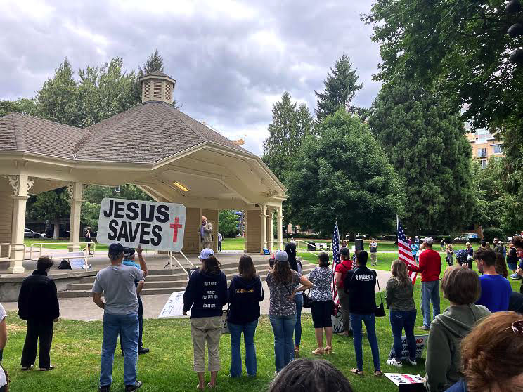Ranging in size from a thousand protestors on Sat., August 7 to approximately 150 at Esther Short Park on Friday (Aug. 27), crowds of healthcare workers and their supporters have gathered to make the public aware of their plight. Photo courtesy of Jessica Wilkinson