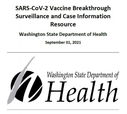 The Washington State Department of Health recently began collecting and reporting data on breakthrough cases of COVID-19. The report is issued every two weeks. Recent data indicates 22 percent of new statewide cases are vaccinated individuals who caught the virus. Graphic courtesy Washington State Department of Health