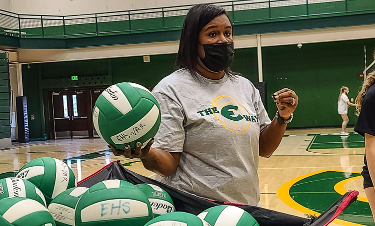 Nichelle Bethune is “home” again, the head coach at Evergreen volleyball, a place she shined as an athlete 20 years ago. Photo by Paul Valencia