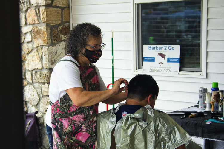 Stylists from Barber 2 Go were also on hand to provide services at the Thrive 2 Survive event. Photo courtesy Clarissa Sidhom