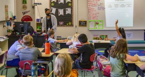 Columbia Elementary School tries to incorporate bilingual and multicultural concepts school-wide, not only in the Dual Language Program. Photo courtesy Woodland School District