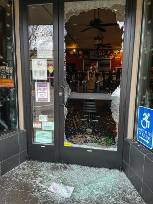 On Sunday four downtown Camas businesses were burglarized in the early morning hours. The businesses included Papermaker Pride, Caps N’ Taps, Camas Slices and Birch Street Lounge. Photo courtesy business employees