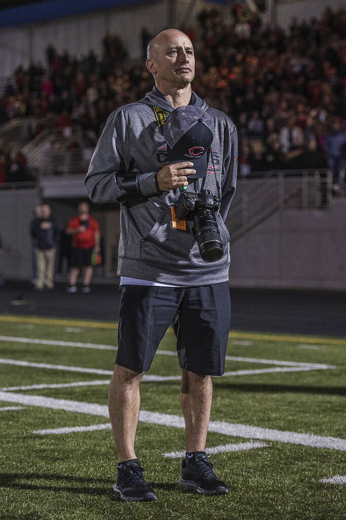 Kris Cavin turned his hobby into a passion, working sporting events at Camas and throughout Clark County. Earlier this month, he moved out of the area. Photo courtesy Blake Schnell