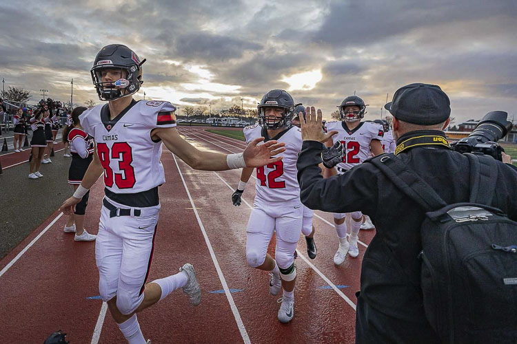 Kris Cavin, also known as KC Fresh, became a fixture on the sidelines of all big games associated with Camas athletics. Photo by Mike Schultz