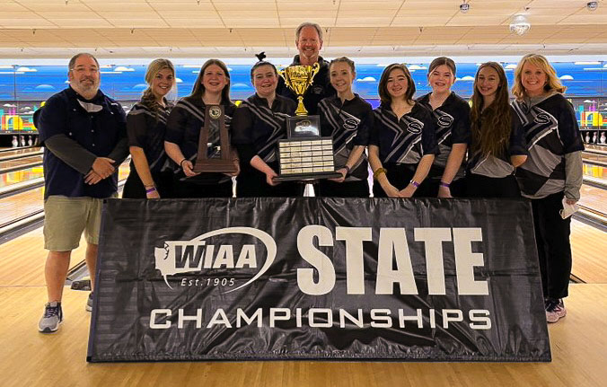 The Skyview Storm won the program’s first state team title in bowling on Saturday. Photo courtesy Skyview Bowling team