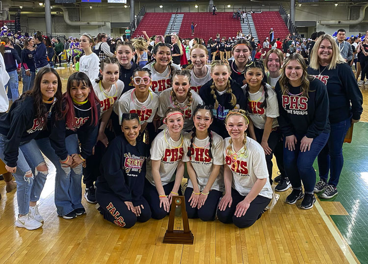 The Prairie dance team made a lot of memories in Yakima, finishing in third place in its category at the state dance competition. Photo courtesy Prairie dance team