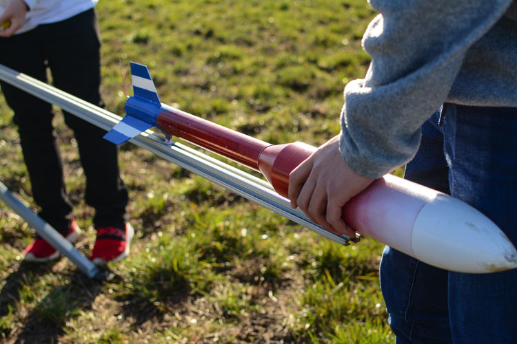 The Camas Rocketry Club has had roughly 30 launches this school year. Club members say they learn something new at every launch. Photo courtesy Camas Rocketry