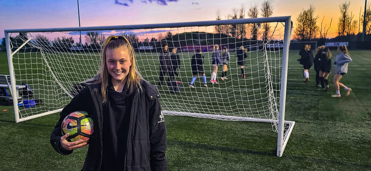 Brin Wolvert, a 2019 graduate of Union High School, is grateful that she got talked into returning to soccer last year. A Warner Pacific University player, she plays in the summer for the Vancouver Victory women’s club team. Photo by Paul Valencia