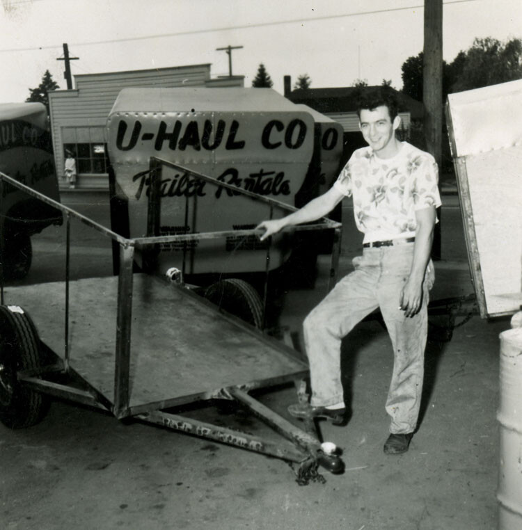 Hap Carty joined U-Haul full-time in 1946 following his discharge at the end of WWII, and in doing so became the Company’s first employee. Photo courtesy U-Haul