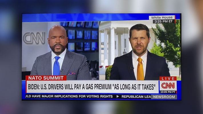 But a Biden administration official has just confirmed that Americans will have to keep paying those nearly $5 a gallon prices for gasoline because that's what's needed right now for the "Liberal World Order."