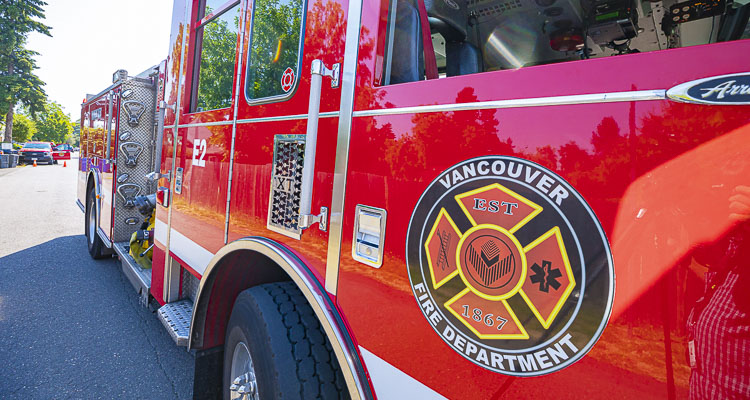 A total of seven adults, nine children and four pets were displaced from three apartments in a Sunday fire at the Fountain Village Apartments in Vancouver.