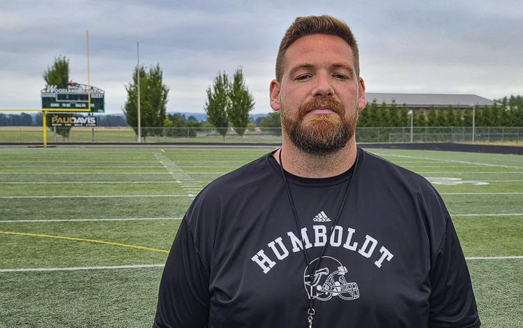 Sean McDonald, who won three state titles as the head coach at Kalama, is enjoying the challenge of being the head coach at Woodland High School. Photo by Paul Valencia