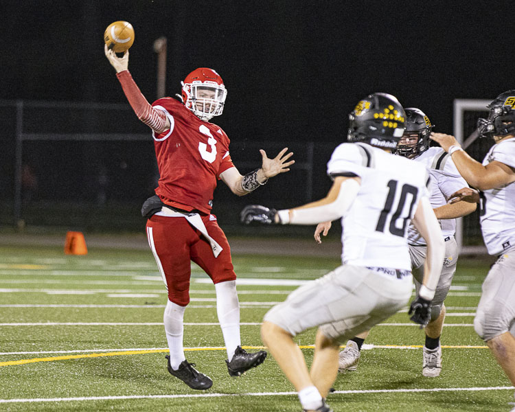 Fort Vancouver quarterback Kaeleb Cvitkovich said his team has perseverance, showcasing a never-say-die attitude in all four games this season. Photo by Mike Schultz