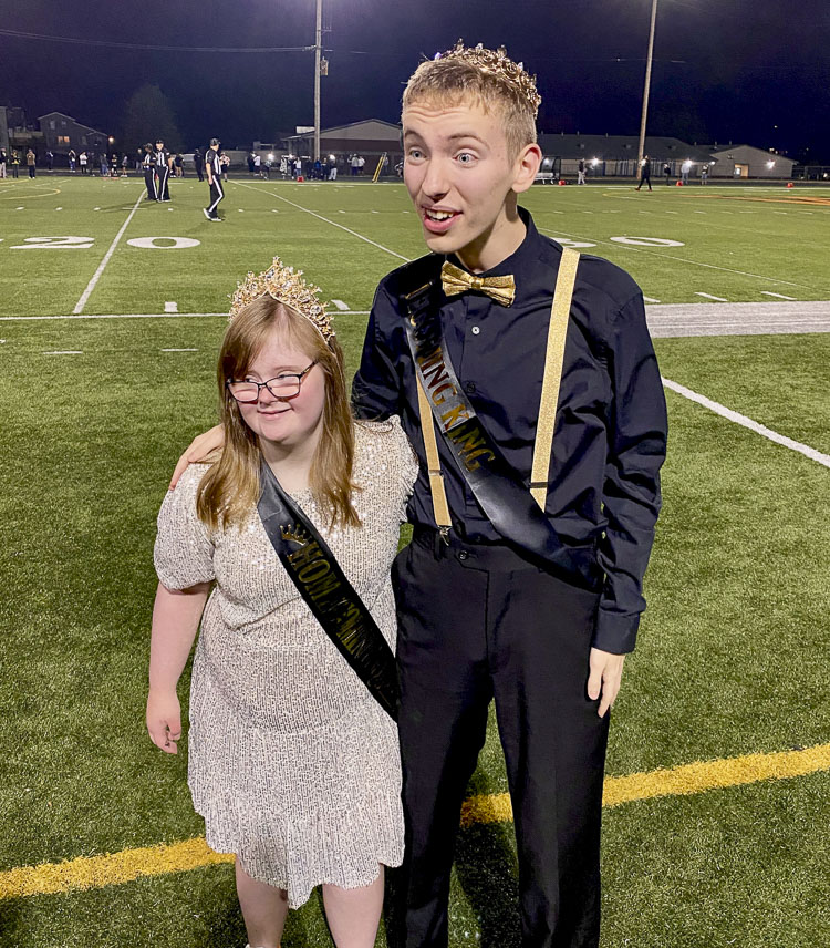 On Sat., Oct. 8, the Washougal High School student body elected their peers Suzanne Brown and Evan Miner as homecoming king and queen. Brown and Miner receive special education services at Washougal High School. Photo courtesy Washougal School District