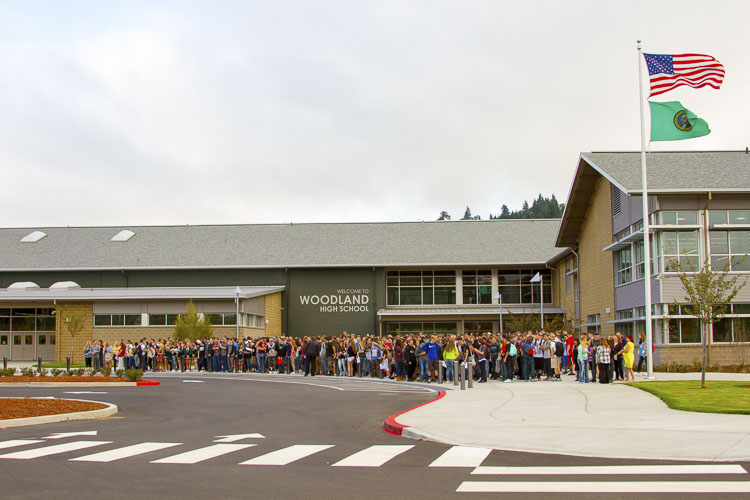 More than 100 security cameras monitor Woodland High School's interior and exterior. Photo courtesy Woodland School District