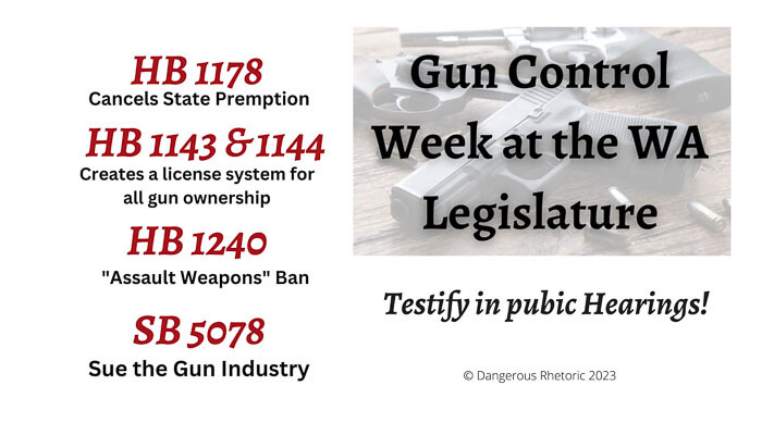 Nancy Churchill discusses an important public hearing in the House Civil Rights and Judiciary Committee where concerned citizens can submit public testimony on four gun control bills.