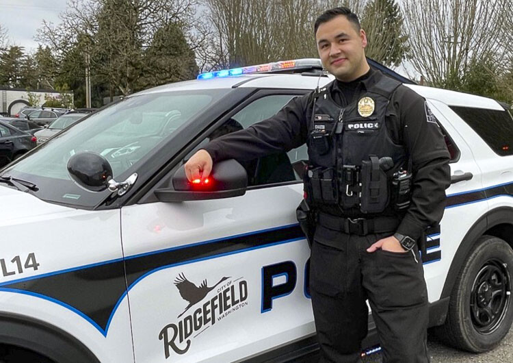 Rob Cuneta, who grew up in Vancouver, is a police officer in Ridgefield. He is also part of Target Zero, patrolling Clark County’s roadways with an emphasis on traffic safety. Photo courtesy Rob Cuneta