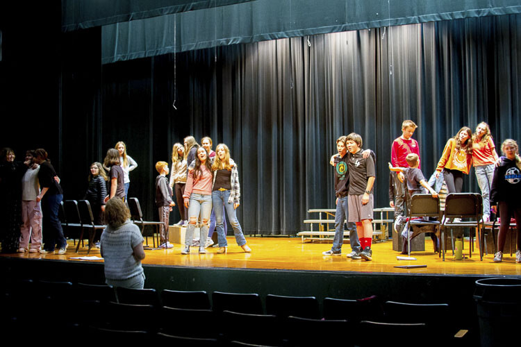'Giants in the Sky' is Woodland Middle School's first musical and its first in-person performance since 2020. Photo courtesy Woodland School District
