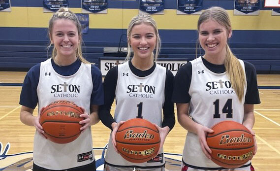 The three senior starters for Seton Catholic — Anna Mooney, Keira Williams, and Hannah Jo Hammerstrom — helped the Cougars achieve a school-record 18 wins in the regular season. Seton Catholic tied for a Trico League title.