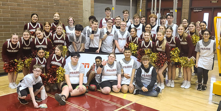 Unified Sports is all about bringing students of all abilities together to represent their schools. Prairie had two basketball teams and a cheer squad at Saturday’s event. Photo by Paul Valencia